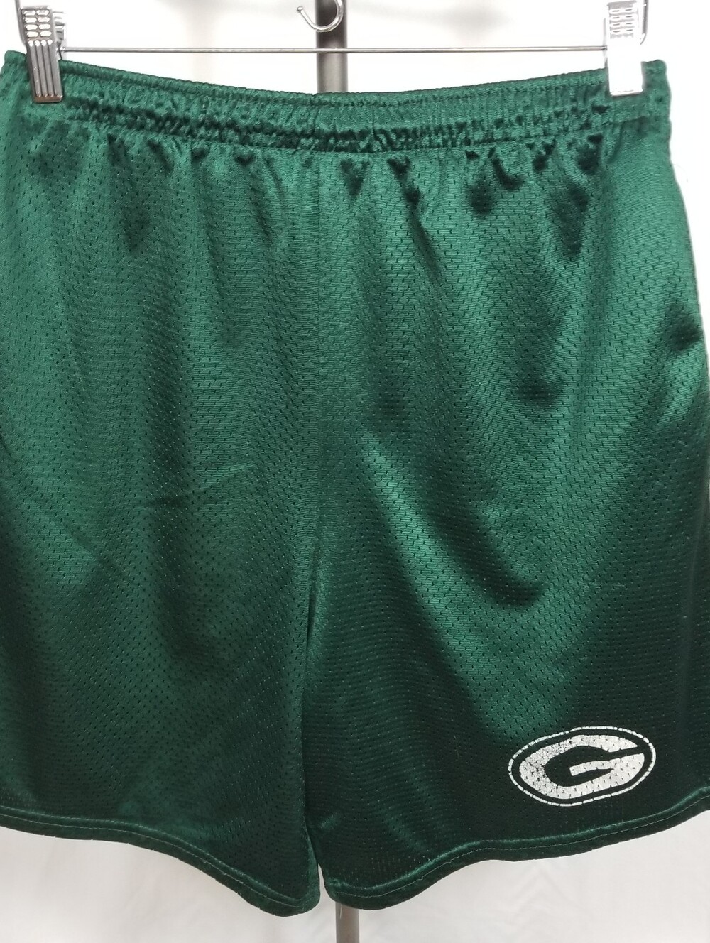 Green Bay Packers RETRO Reebok Dark Green Mesh Shorts Graphic Print G